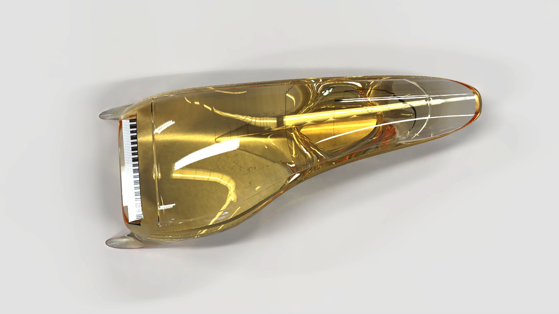 Piano acrylique ambre